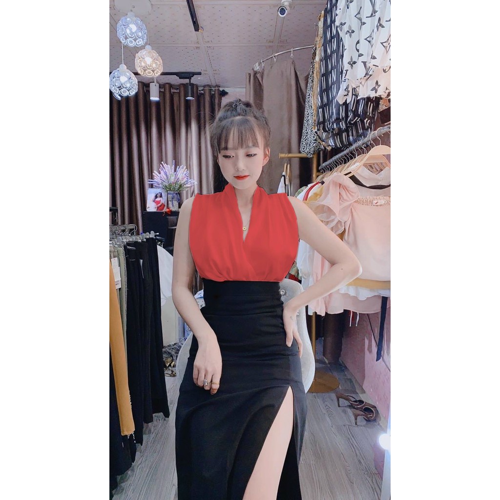 Set Váy đầm nữ dạo phố, tiệc, chân váy dài sẻ, áo lụa kiểu cách điệu, sang chảnh, thời trang nữ HOT Thu đông 2021