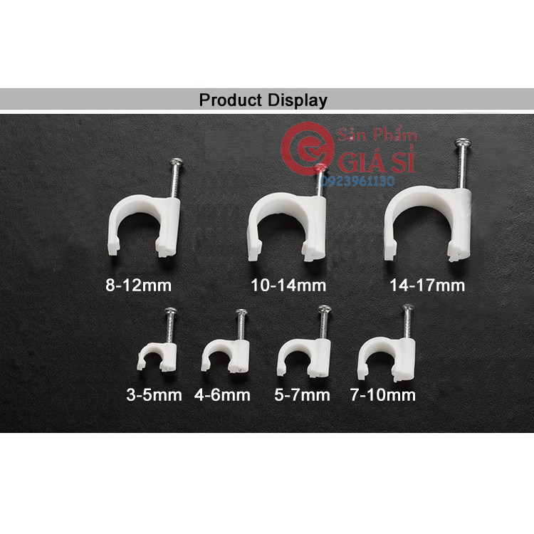 50 Đinh móc dây điện size nhỏ mini cỡ dây đơn chuột máy tính cỡ dây 4mm