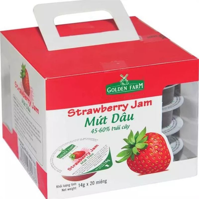 Mứt Dâu _ Cam Hộp 20 Miếng × 14g