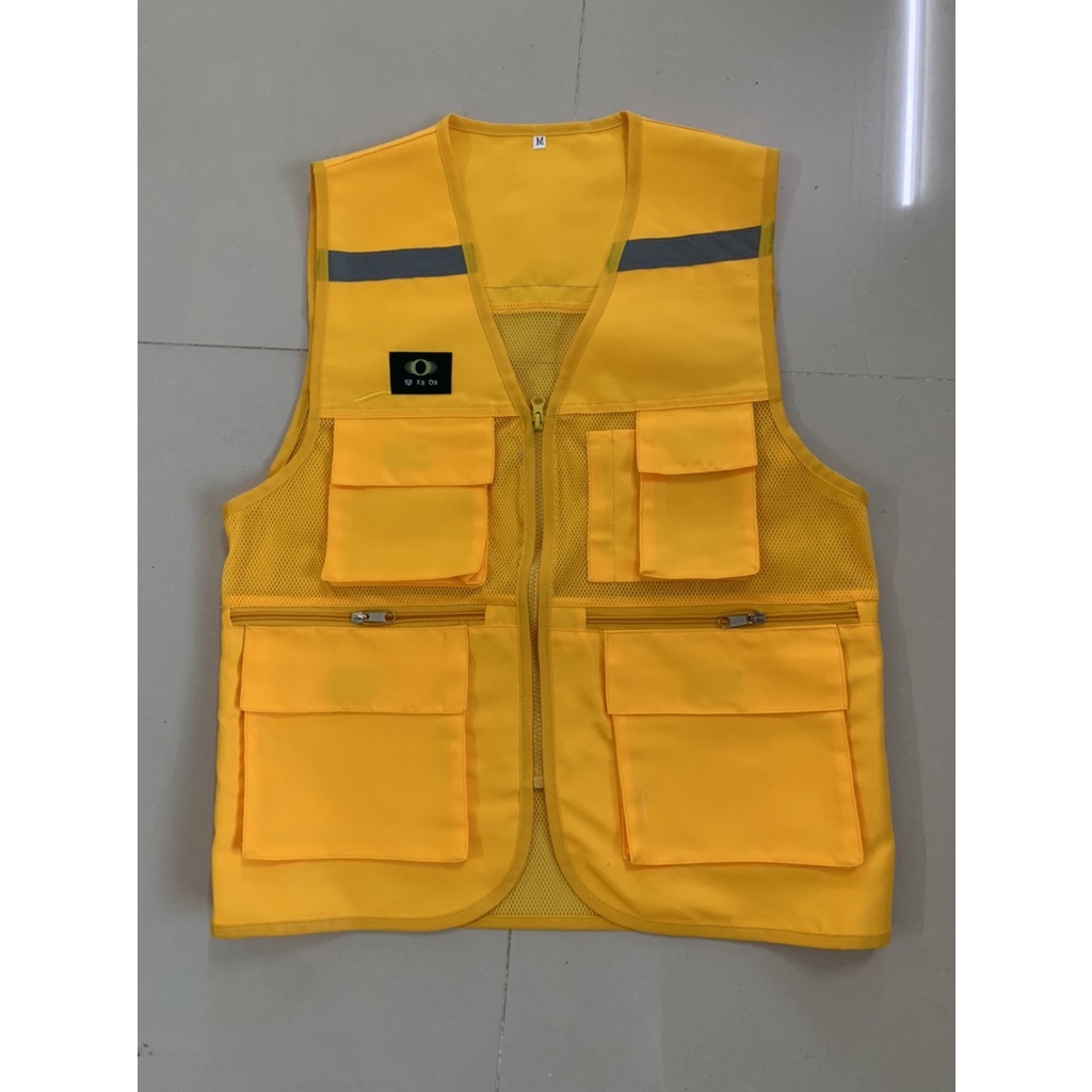 Áo gile kaki xuất Hàn, có phản quang