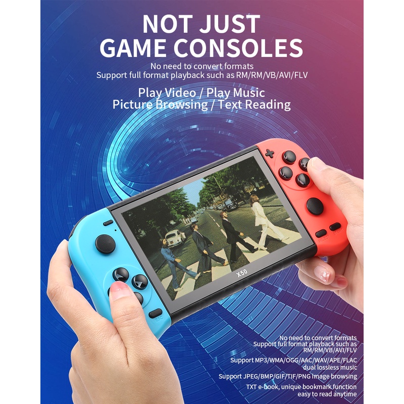 Máy Chơi Game Cầm Tay Cổ Điển 2022 5.1 Inch GBA FC NES Switch X50