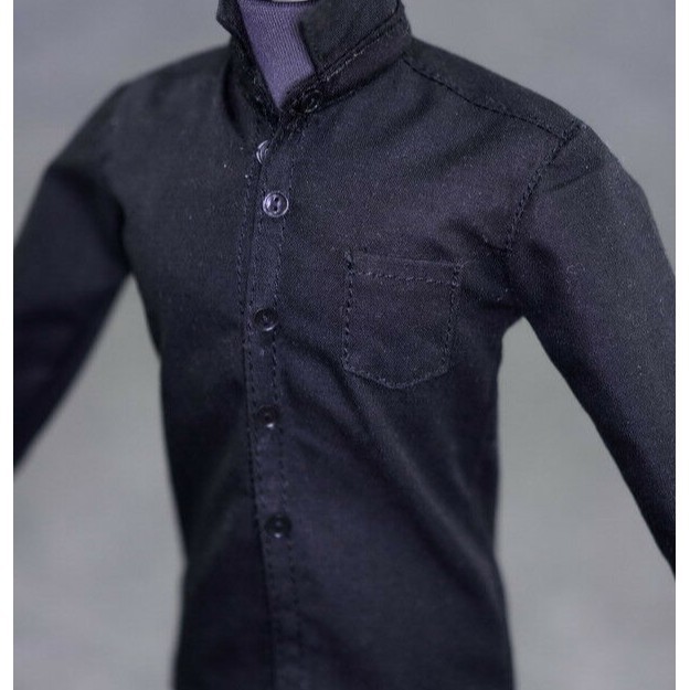 Set Áo Sơ Mi Đen + Quần Jean Tỉ Lệ 1: 6 Cho Mô Hình Nhân Vật 12 "