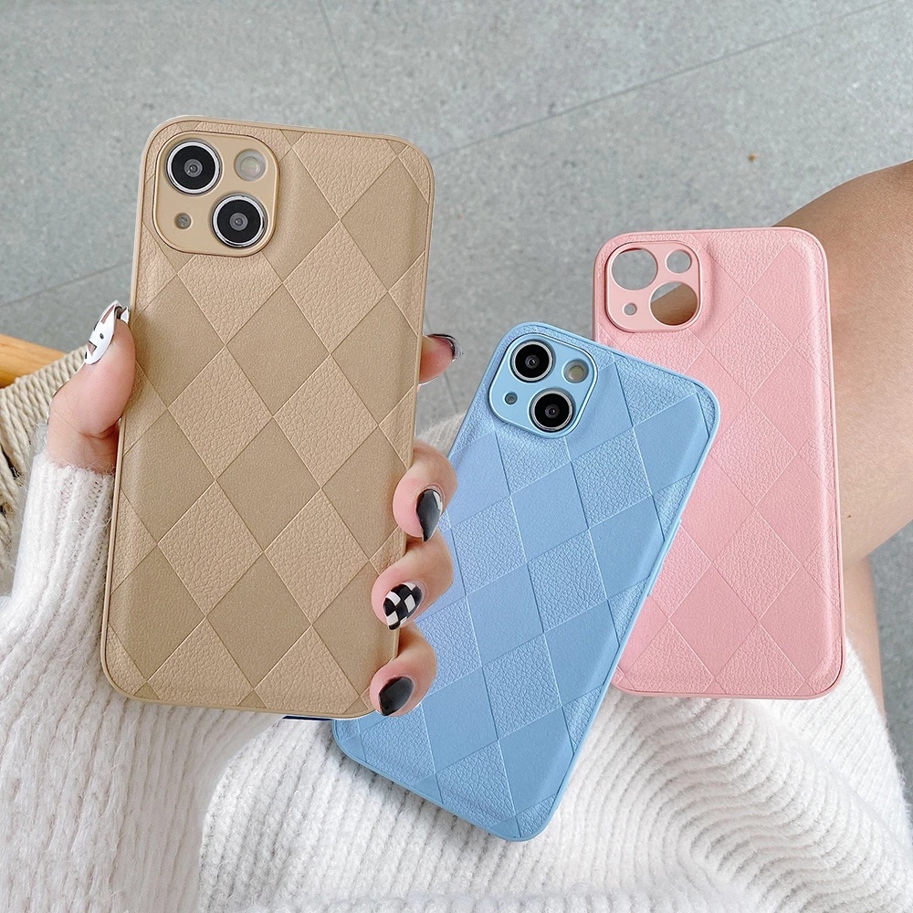 Ốp điện thoại vân da nhiều màu sắc tùy chọn sang trọng chống rơi thích hợp cho IPHONE 13 12 11 PRO MAX XR 7 8 PLUS