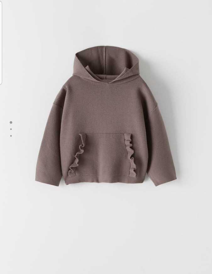 Áo len Hoodie Nâu Tây