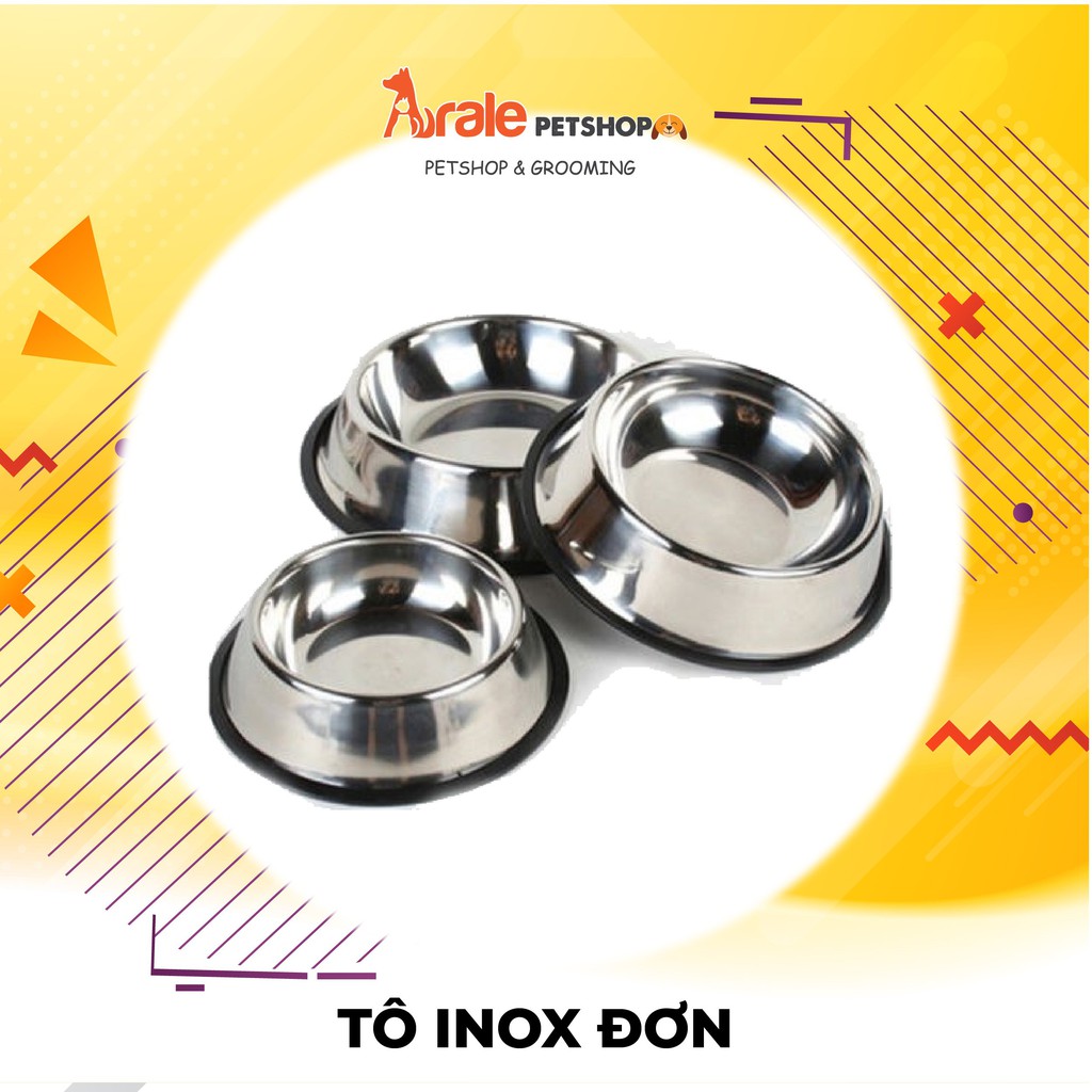 [BÁN CHẠY] TÔ INOX ĐƠN CHO CHÓ MÈO