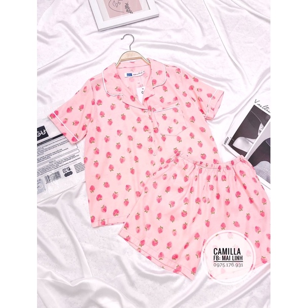 ⚡️BÁN SỈ⚡️Bộ pijama cộc tặng kèm scrunchies