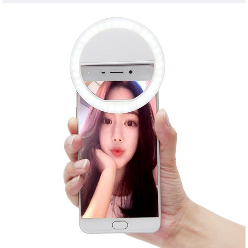 Đèn LED selfie trợ sáng pro chụp hình tự sướng ring light SLED-RK12 pin sạc