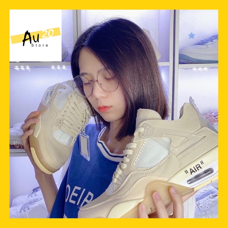 [Ảnh Thật]Giày Thể Thao Sneaker Nam Nữ Màu Cream4 Phong Cách Cool Ngầu