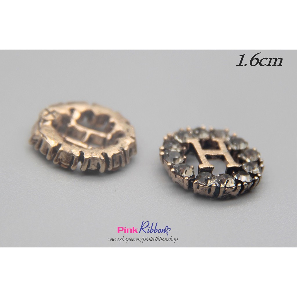Charm Khoen đá ghi chữ H biểu tượng