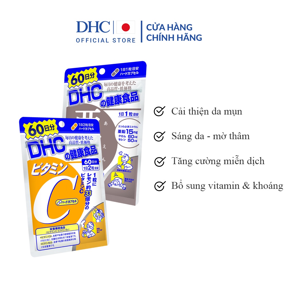 Combo Viên uống DHC Ngừa mụn - Mờ thâm 60 Ngày 