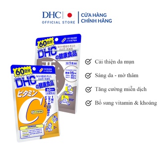 Combo Viên uống DHC Ngừa mụn - Mờ thâm 60 Ngày Kẽm & Vitamin C