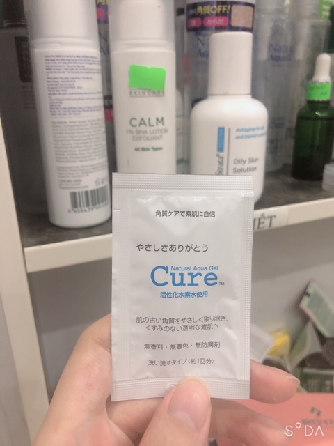 Sample tẩy da chết Cure (tẩy tế bào chết Cure natural aqua gel) - Chính hãng