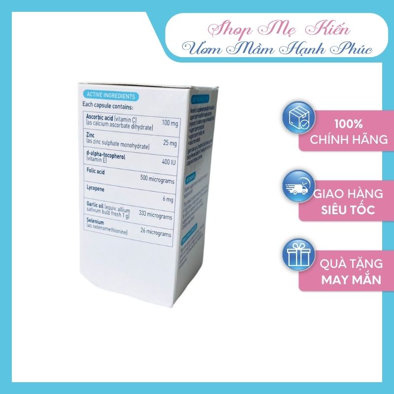 Menevit 30v/90v bổ sung tăng chất lượng tinh trùng nam giới - Shop Mẹ Kiến