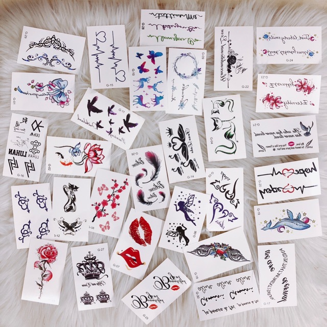 Set 30 tấm hình xăm dán giá 50k - tattoo