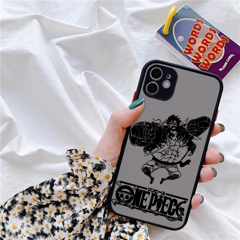Ốp Điện Thoại Cứng In Hoạt Hình One Piece Cho iPhone 13 Pro Max 12 11 iPhone 8 7 X XS