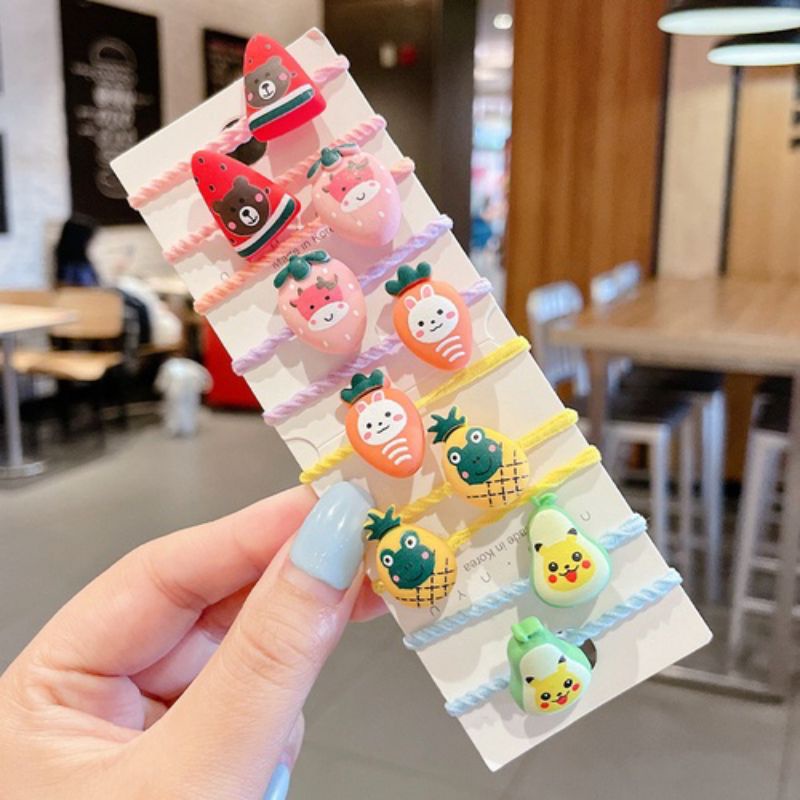 Dây cột tóc nhiều màu, cực dễ thương 1 cái