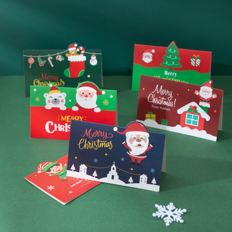 Thiệp Giáng Sinh 3D Hình Ông Già Noel / Người Tuyết Chúc Mừng Giáng Sinh Kèm Phong Bì / Bạn Bè Làm Quà Tặ