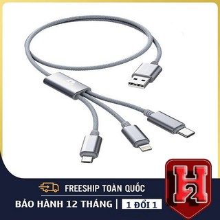 Cáp Sạc Điện Thoại Đa Năng ❤️FREESHIP❤️ Giảm 10k khi nhập mã[ Wds01] Truyền Dữ Liệu USB Chia 3 Đầu Cắm