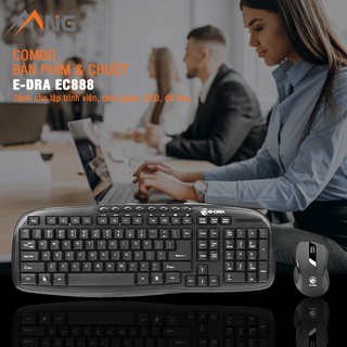 Bộ bàn phím chuột E-DRA EC888BK
