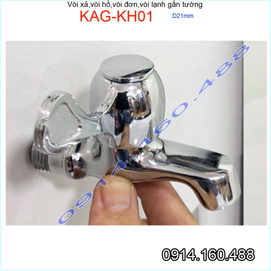 Vòi lạnh gắn tường KAG-KH01, vòi hồ D21, vòi xả sàn nước mạnh sử dụng tốt