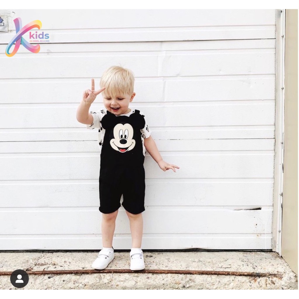 Set yếm H&M bé trai Mickey
