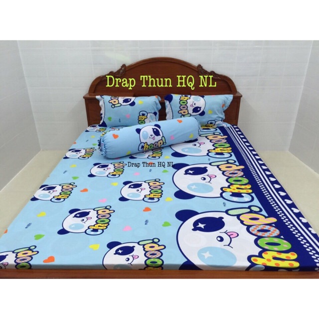 Drap thun Hàn Quốc (bộ: drap, 2 nằm, 1 ôm)