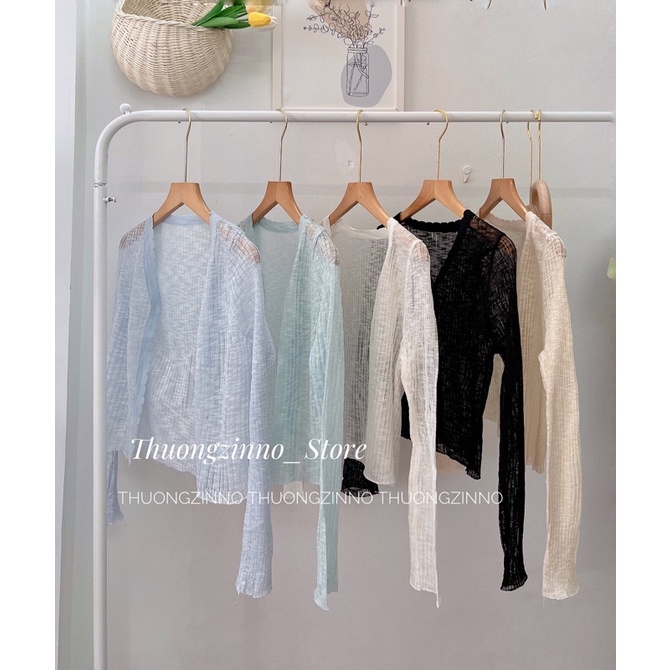 [Ảnh thật/Video]Áo Khoác LOẠI 1 Nữ Cardigan Len  Mỏng Màu Pastel Muối Tiêu Nhiều Màu Cực Hot Hit