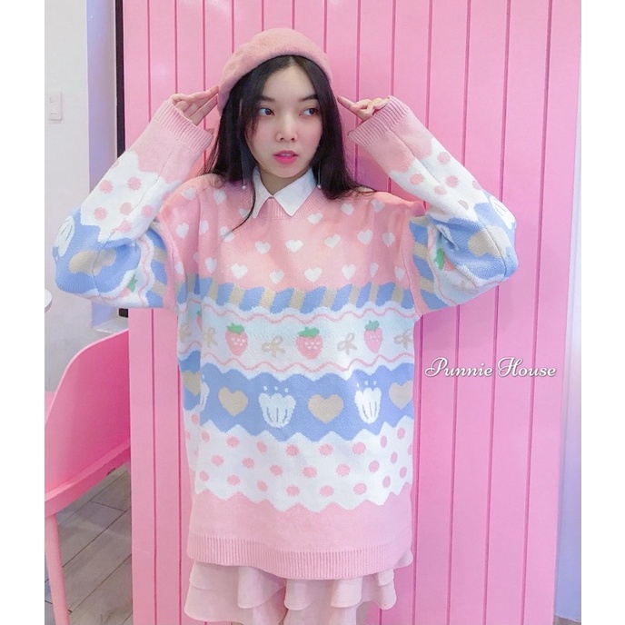 🍓 ÁO LEN TAY DÀI  LOLITA 💕💕  MÀU SẮC NGỌT NGÀO CỰC DỄ THƯƠNG ĐÁNG YÊU