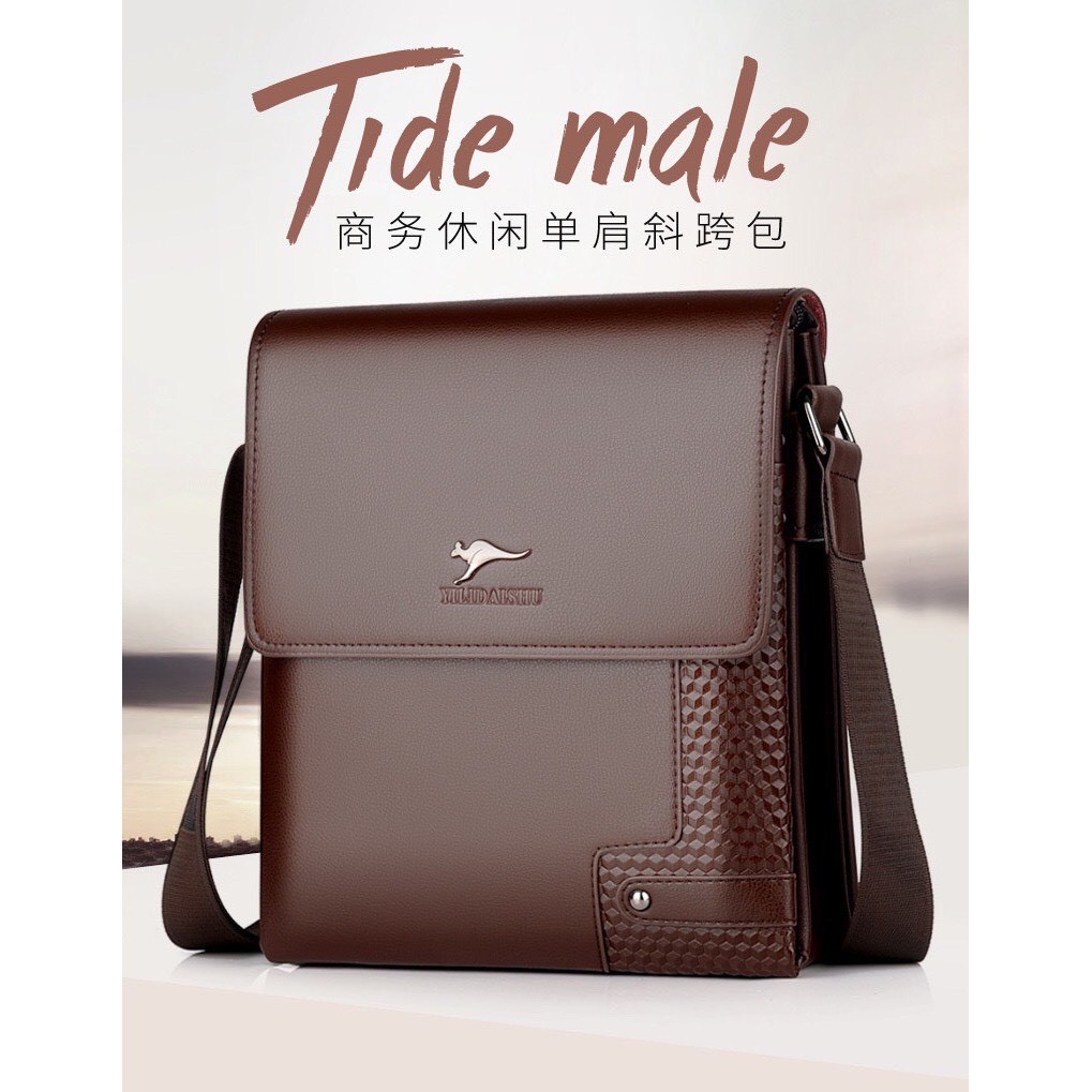 Túi đeo chéo nam da bò cao cấp YILIDAISHU T33 27x24x6cm DIENMAYPICO