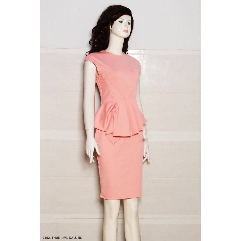 Đầm ôm sát nách eo dún xinh xắn (hàng y hình - kèm hình thật)