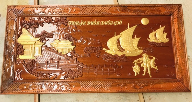 Tranh Gỗ Thuận Buồm Xuôi Gió 85x162x6cm