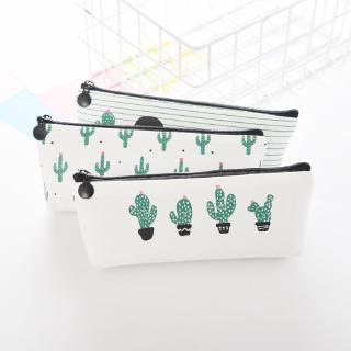 Túi Đựng Bút Bằng Vải Canvas Thiết Kế Hình Cây Xương Rồng Phong Cách Hàn Quốc Sáng Tạo