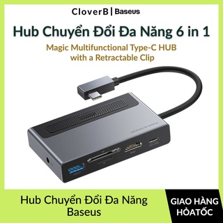 Hub Chuyển Đổi 6 in 1 Baseus Magic Multifunctional cho iPad Macbook Hỗ Trợ USB 3.0, SD/TF Card, HDMI 4K60Hz, AUX 3.5mm