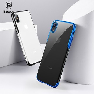 Ốp lưng viền màu mạ crom dành cho iPhone XS MAX Hiệu Baseus Glillter