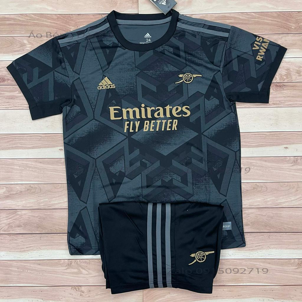 Bộ Quần Áo Bóng Đá Trẻ Em CLB Arsenal 2023 - Chuẩn Mẫu Thi Đấu - Vải Polyester Gai Thái