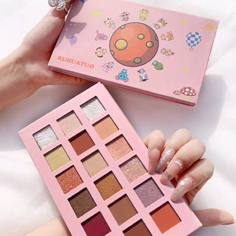 Bảng phấn mắt 18 ô Ruhuatuo thú xinh xắn