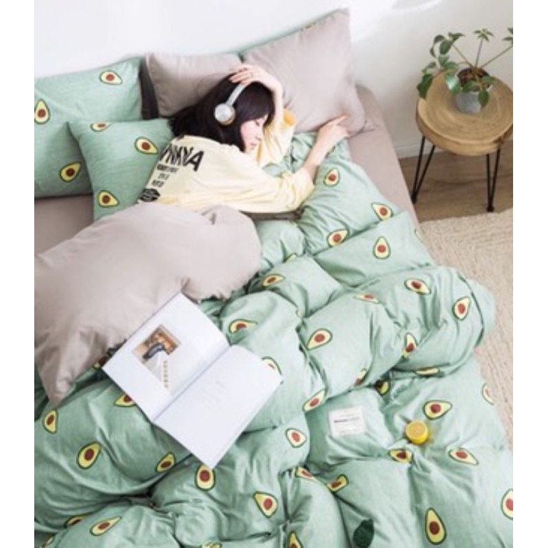 Set cotton tici 4 món bơ xanh