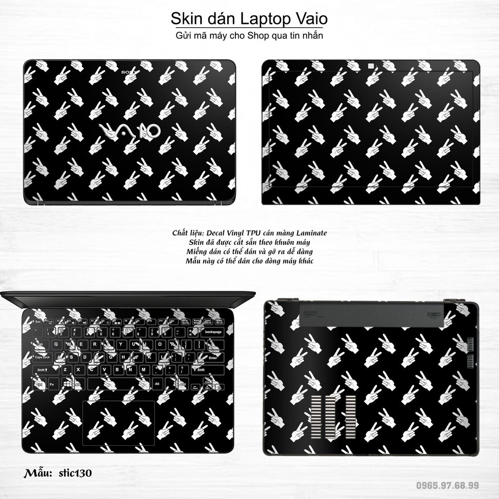 Skin dán Laptop Sony Vaio in hình Hoa văn sticker nhiều mẫu 21 (inbox mã máy cho Shop)