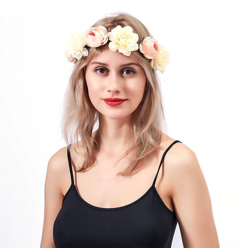 Vòng Hoa Đeo Đầu Phong Cách Bohemia Có Thể Điều Chỉnh MIHAN1 Dành Cho Cô Dâu