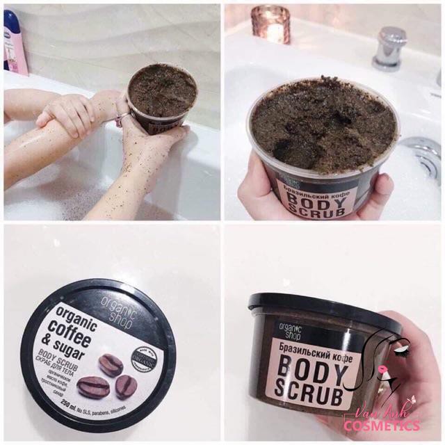 Tẩy Tế Bào Chết Toàn Thân Nga Organic Shop Coffe &amp; Sugar Body Scrub - 250ml