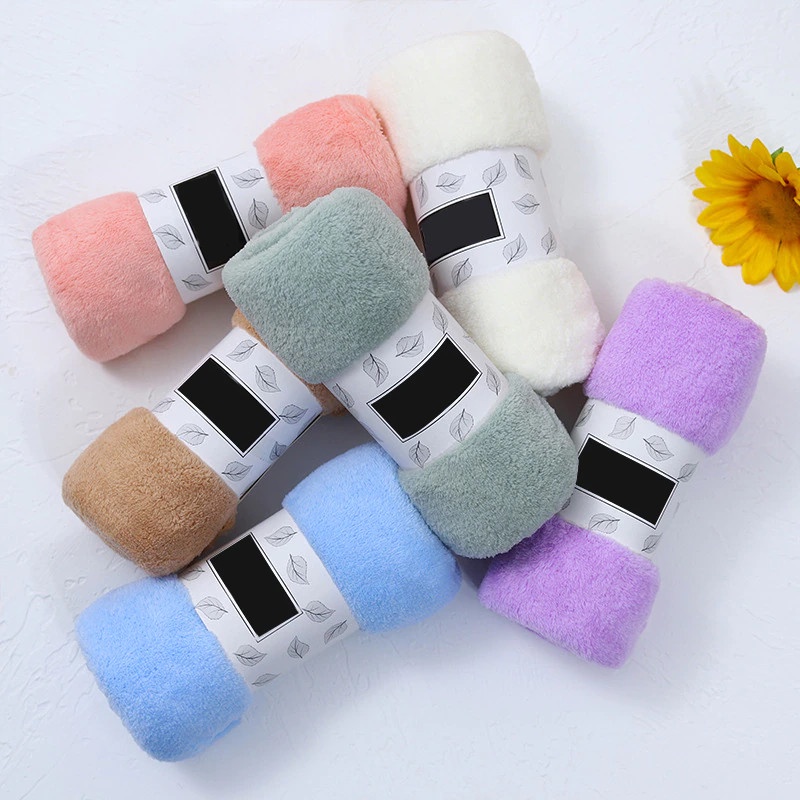 Khăn rửa mặt Hàn Quốc lông cừu mềm mại thấm hút tốt 50x35cm siêu đẹp