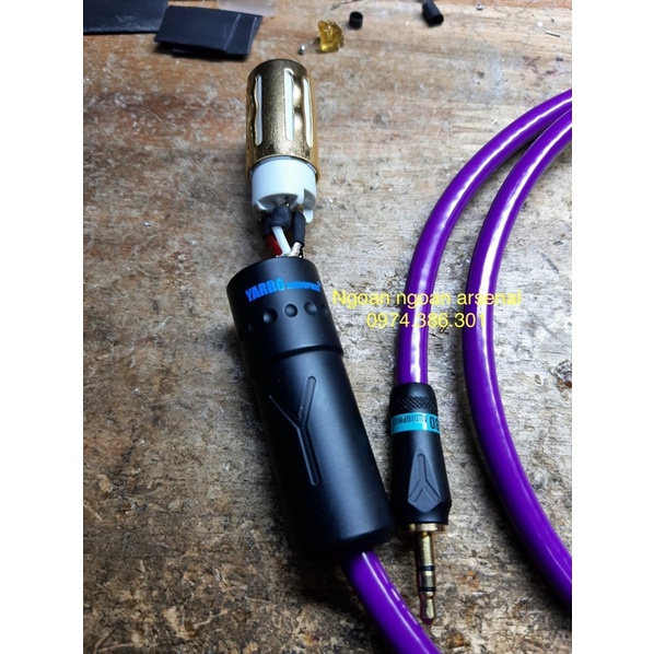 dây chuyển canon xlr đực cái ra 1 hoa sen rca av hàng hi-end cao cấp.