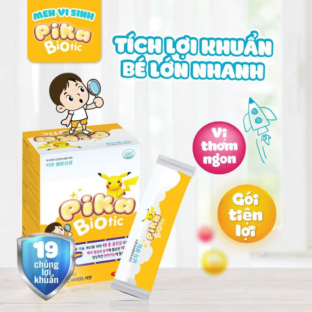 Men Vi Sinh Pika Biotic 19 Chủng Lợi Khuẩn ,Hỗ Trợ Rối Loạn Tiêu Hóa,Biếng Ăn.