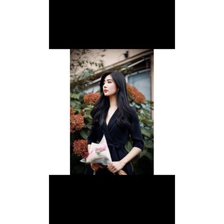 Đầm xoè cổ vét mã 002