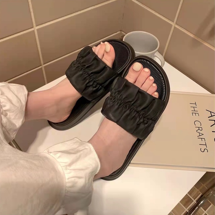 Dép nữ quai ngang bèo nhún phong cách Hàn Quốc siêu dễ thương DiepNgan Clothing