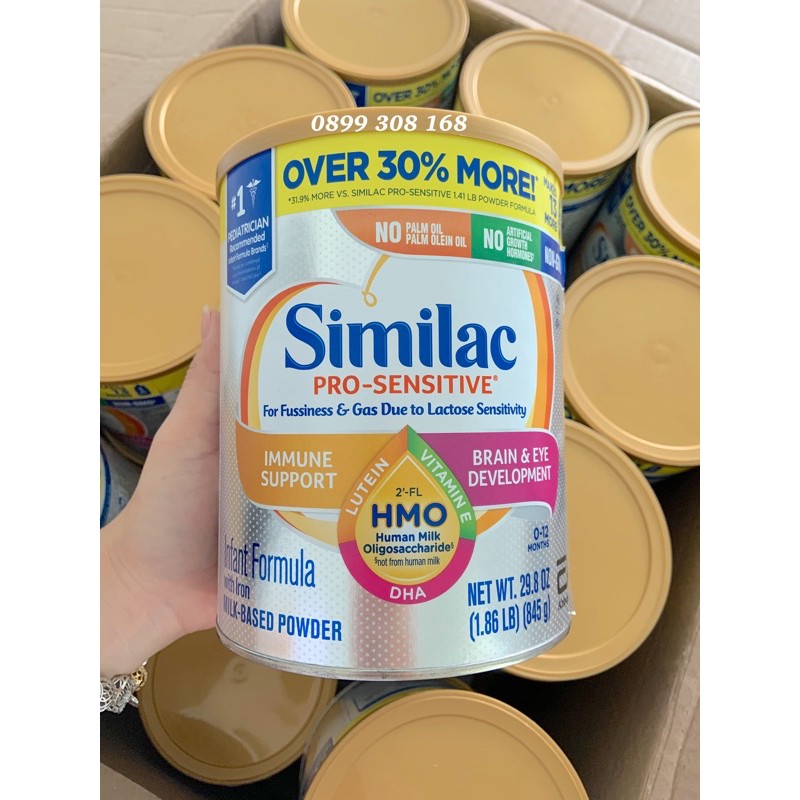 Sữa Similac PRO SENSITIVE size 845g mẫu mới date 12/21