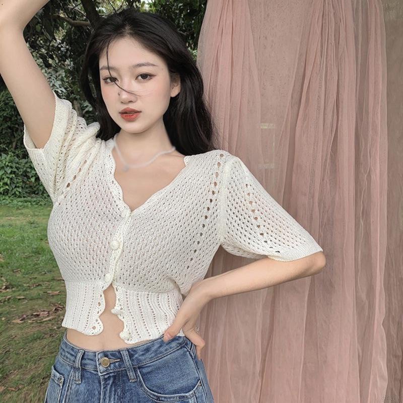 Áo Thun Tay Ngắn Cổ Chữ V Dáng Rộng Phong Cách Hàn Quốc Thời Trang Cho Nữ
