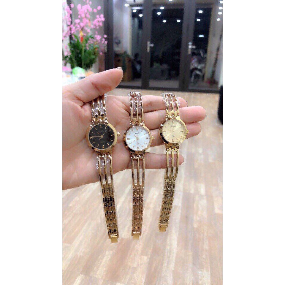 Đồng hồ nữ Halei mặt tròn chính hãng chống nước