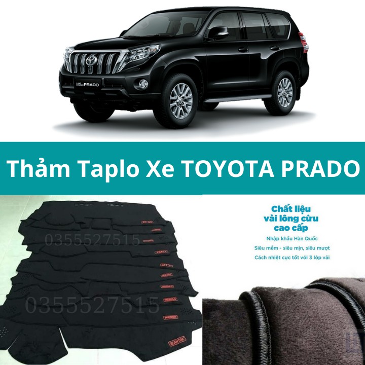 Thảm Taplo Cho Xe TOYOTA Prado 2020 - Chất Liệu Nhung Lông Cừu Cao Cấp