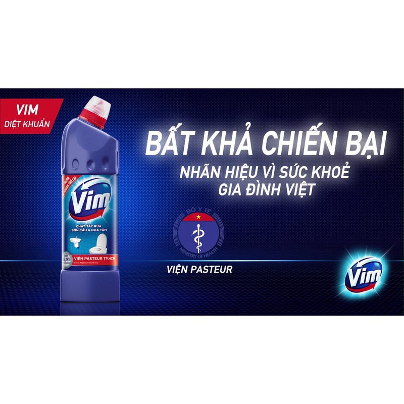 Nước cọ rửa nhà vệ sinh Vim, Chất tẩy rửa bồn cầu và nhà tắm diệt khuẩn trắng sáng 450ml, 500ml, 900ml - Family Care